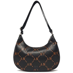 Túi MLB Hobo Monogram PU NY Black 3ABQL012N-50BKS