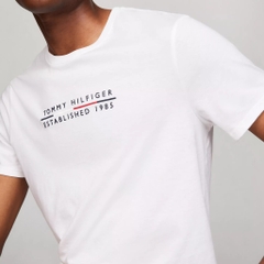 Áo Tommy Hilfiger Embroidered Hilfiger Logo White 78JB643 100