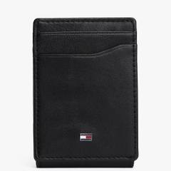 Ví Tommy Hilfiger Men's Pebbled Leather Magnetic Bifold Wallet Black 31TL160072