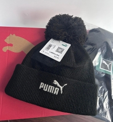 Nón Puma Logo Ribbed Knit Beanie Black 942295 01