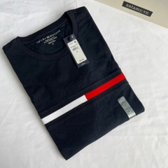 Áo Tommy Hilfiger Embroidered Flag Logo T-Shirt Navy 78JA522 410