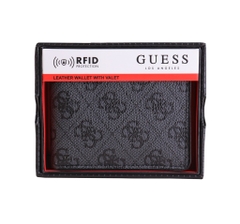 Ví Guess Men’s Trend Fashion Patterned Slim fold Wallet Black 31GU130036 001