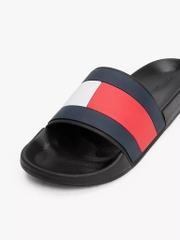 Dép Tommy Hilfiger Flag Pool Slide Black FM04263 001