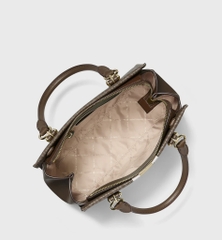 Túi Michael Kors Marilyn Medium Signature Logo Stripe Satchel Brown 35F5G6AS6V