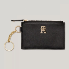 Ví Tommy Hilfiger Monogram Zip Coin Purse and ID Wallet Black 69JA575 001