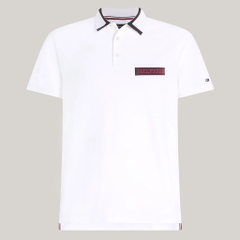 Áo Polo Tommy Hilfiger Regular Fit Monotype Logo Patch White MW34786 100