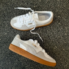 PUMA Palermo Leather White Glacial Grey Gum 396464 12
