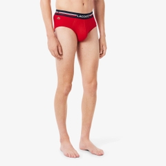 Underwear LACOSTE Men's 3-Pack Logo Waist Cotton Stretch Briefs 8H9464 51