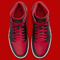 Jordan 1 Mid Black Fire Red DQ8426 060