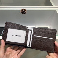 Ví Coach CR911 Compact ID Wallet Sport Calf Mahogany 74991