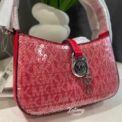Túi Michael Kors Outlet Lyra Extra-Small Signature Logo Crossbody Bag Bright Red 35R5S1YC0B
