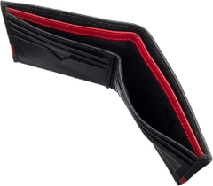 Ví GUESS Men's Leather Bifold With Fashion Details Black Red 31GU13X008 016
