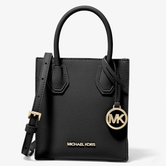 Túi Michael Kors Mercer Extra-Small Pebbled Leather Crossbody Bag Black 35S1GM9T0L