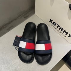 Dép Tommy Hilfiger Flag Pool Slide Black FM04263 001