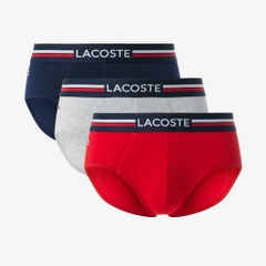 Underwear LACOSTE Men's 3-Pack Logo Waist Cotton Stretch Briefs 8H9464 51