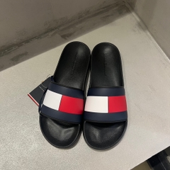 Dép Tommy Hilfiger Flag Pool Slide Black FM04263 001