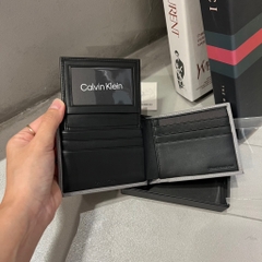 Ví Calvin Klein Saffiano Leather Card Case Bifold Wallet Grey 4D1013G 020