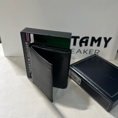 Ví Tommy Hilfiger Men's Cambridge Trifold Wallet RFID Protect Black 31TL110045