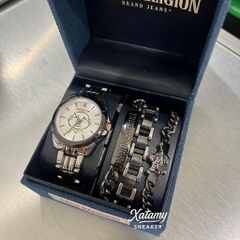 Đồng Hồ True Religion 44.5mm Two Tone Buddha Bracelet TRM116