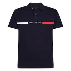 Áo Polo Tommy Regular Fit Embroidered Stripe Navy MW38130 400