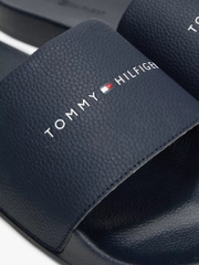 Dép Tommy Hilfiger Logo Pool Navy FM05432 400