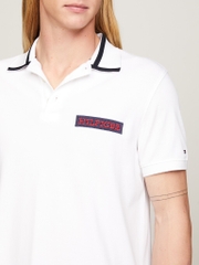 Áo Polo Tommy Hilfiger Regular Fit Monotype Logo Patch White MW34786 100