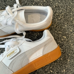 PUMA Palermo Leather White Glacial Grey Gum 396464 12