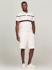 Áo Polo Tommy Hilfiger Regular Fit Global Stripe Monotype Weathered White 78JA885 100