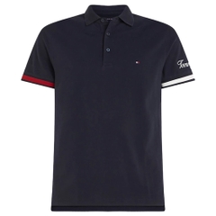 Áo Polo Tommy Hilfiger Slim Fit Flag Cuff Navy MW30764 401