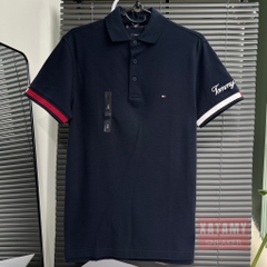 Áo Polo Tommy Hilfiger Slim Fit Flag Cuff Navy MW30764 401