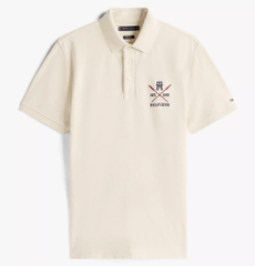 Áo Polo Tommy Hilfiger Regular Fit Rowing Crew Logo Ivory Heather XM05644 251