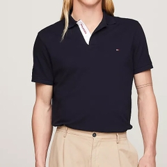 Áo Polo Tommy Hilfiger Regular Fit Monotype Placket Navy MW34753 400