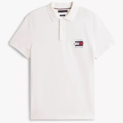 Áo Polo Tommy Hilfiger Regular Fit 1985 Flag Graphic Pique Logo White MW41089 100