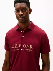 Áo Polo Tommy Hilfiger Regular Fit Embroidered Monoype Logo Interlock Burgundy XM06075 500