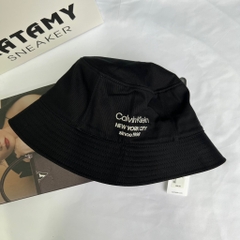 Nón Bucket Hat Calvin Klein Logo New York City Black 0957 010