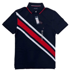 Áo Polo Tommy Hilfiger Regular Fit Banner Stripe Logo Navy 78JA988 410