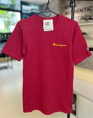 Áo Thun Champion Heritage Đỏ Đô Logo Thêu