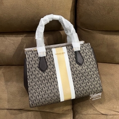 Túi Michael Kors Marilyn Medium Signature Logo Stripe Satchel Brown 35F5G6AS6V