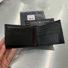 Ví Tommy Hilfiger Leather Credit Card Wallet Ranger Bifold Black 31TL22X062