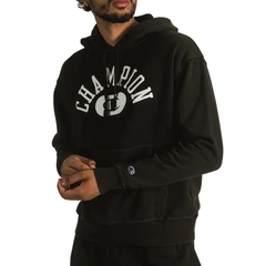 Áo Champion Vintage Wash Varsity Pullover Hoodie Solar Wash Black