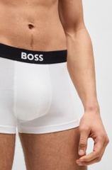 Underwear BOSS By Hugo Boss Men's 3-Pack Icon Trunks Stretch Cotton White 50544263 100