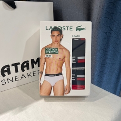 Underwear LACOSTE Men's 3-Pack Logo Waist Cotton Stretch Briefs 8H9464 51