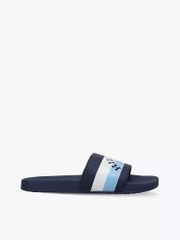 Dép Tommy Hilfiger Stripe Logo Navy Breezy Blue TZ001589 492