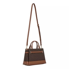 Túi Michael Kors Reed Small Signature Logo Satchel Brown 35F4G6RS1B