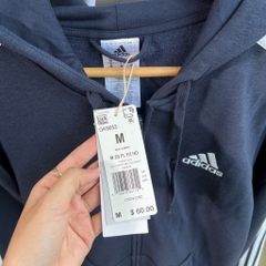Áo adidas Nam Essentials Fleece 3-STRIPES Full-Zip Hoodie Navy GK9053