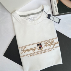 Áo Tommy Hilfiger Embroidered TH Script Logo White 78JA906 100