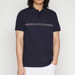 Áo Polo Tommy Hilfiger Regular Fit Monotype Chest Stripe Navy MW34769 401