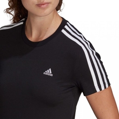 Áo Thun NỮ adidas Essentials 3-Stripes Black GL0784