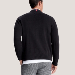 Áo Tommy Hilfiger Jersey Cardigan Flag Logo Black 78J9320 002