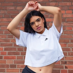 Áo adidas Nữ Cropped Polo White HY5526